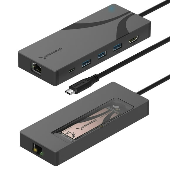 Concentrador USB-C y caja SSD SABRENT HB-6PNV PD de 6 puertos y 90 W
