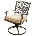 thumbnail image 4 of Hanover Traditions 7-Piece Dining Set in Tan with Extra Large Glass-Top Dining Table, 4 of 19