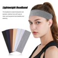 thumbnail image 5 of Mightlink Women Men Solid Color Headband Wide Hair Band High Elastic Breathable Hair Tie Sports Yoga Fitness Headgear 1Pc, 5 of 10