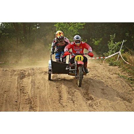 - Framed Art For Your Wall Sidecar Cross Sand Dust Motocross Enduro Race 10x13 Frame