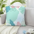 thumbnail image 6 of ZICANCN Green Watercolor Leaves Decorative Throw Pillow Covers, Bed Couch Sofa Decorative Knit Pillow Covers for Living Room Farmhouse 16"x16", 6 of 8