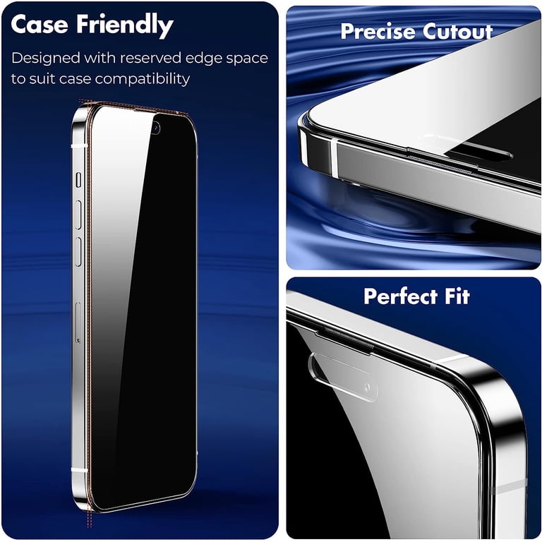 Privacy Screen Protector for iPhone 14 Pro Tempered Glass 2-Pack photo 5