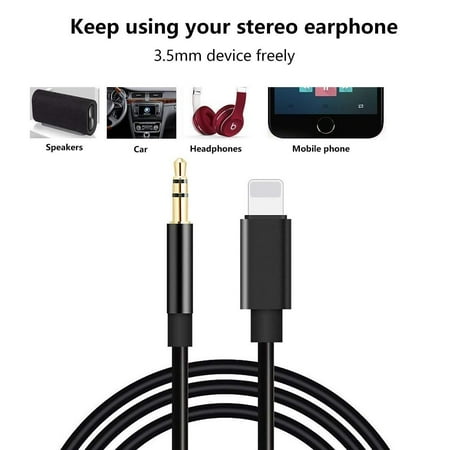 Aux Cord for iPhone XR, 3.5mm Aux Cable for iPhone 7/X/8/8 Plus/XS Max/X, aux cable for Car Stereo or Speaker or Headphone Adapter, (Best Aux Cord For Iphone 7)