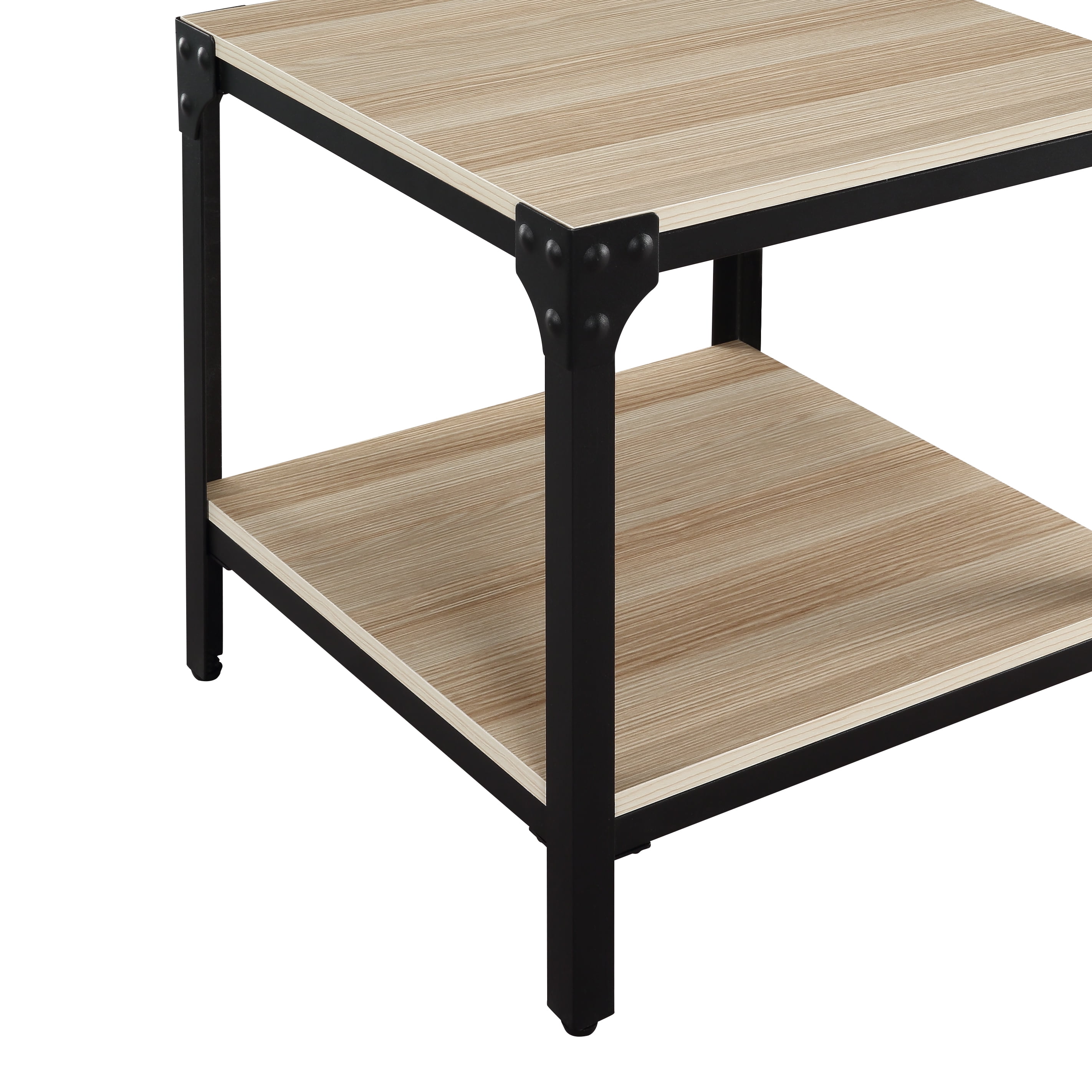 Kepooman Industrial 2-Tier Wood Side Table, Rustic Square End Table Accent Table for Living Room - Oak Kepooman Industrial 2-Tier Wood Side Table, Rustic Square End Table Accent Table for Living Room - Oak