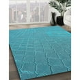 thumbnail image 2 of Ahgly Company Indoor Rectangle Patterned Bright Turquoise Blue Area Rugs, 2' x 3', 2 of 6