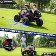 thumbnail image 5 of sopbost 24V 2 Seater Kids UTV XL with Remote Control, Pink & Purple, 5 of 9