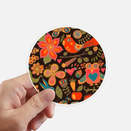 Animals Fruits Revelry Sticker Round Wall Suitcase Laptop Label Bumper