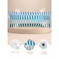 thumbnail image 2 of Colorful Stripe Pillow Cases Body Size, Smooth Satin Pillowcase for Hair and Skin, Modern Teal Blue Green Vertical Striped Decorative Cooling Bed Pillow Covers with Zipper, 20x54 Inches, 2 of 5