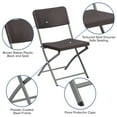 thumbnail image 5 of Flash Furniture HERCULES Series Brown Rattan Plastic Folding Chair with Gray Frame, 5 of 9