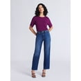 thumbnail image 2 of Sofia by Sofia Vergara Women's and Women's Plus Lana Relaxed Straight Super High Rise Jeans, 27" Inseam, Sizes 0-28, 2 of 5