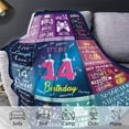 thumbnail image 3 of Kainsy Paready 14th Birthday Gifts for Girls Throw Blanket-Soft Blanket for Couch Bed, 14th Birthday Decorations, Best Teenage Girl Gifts for 14 Year Old Girls(40"x50"), 3 of 8