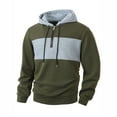 thumbnail image 2 of Donemore Men's Solid Color Hooded Sweatshirt Long Sleeve Pullover Casual Streetwear, 2 of 9