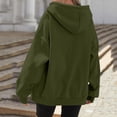 thumbnail image 4 of Ynynloco Women's Fall Zip Up Hoodies Sweatshirts with Pockets Long Sleeve Loose Fit Sweatshirt Trendy Y2K Track Jackets Spring Winter Clothing, 4 of 9