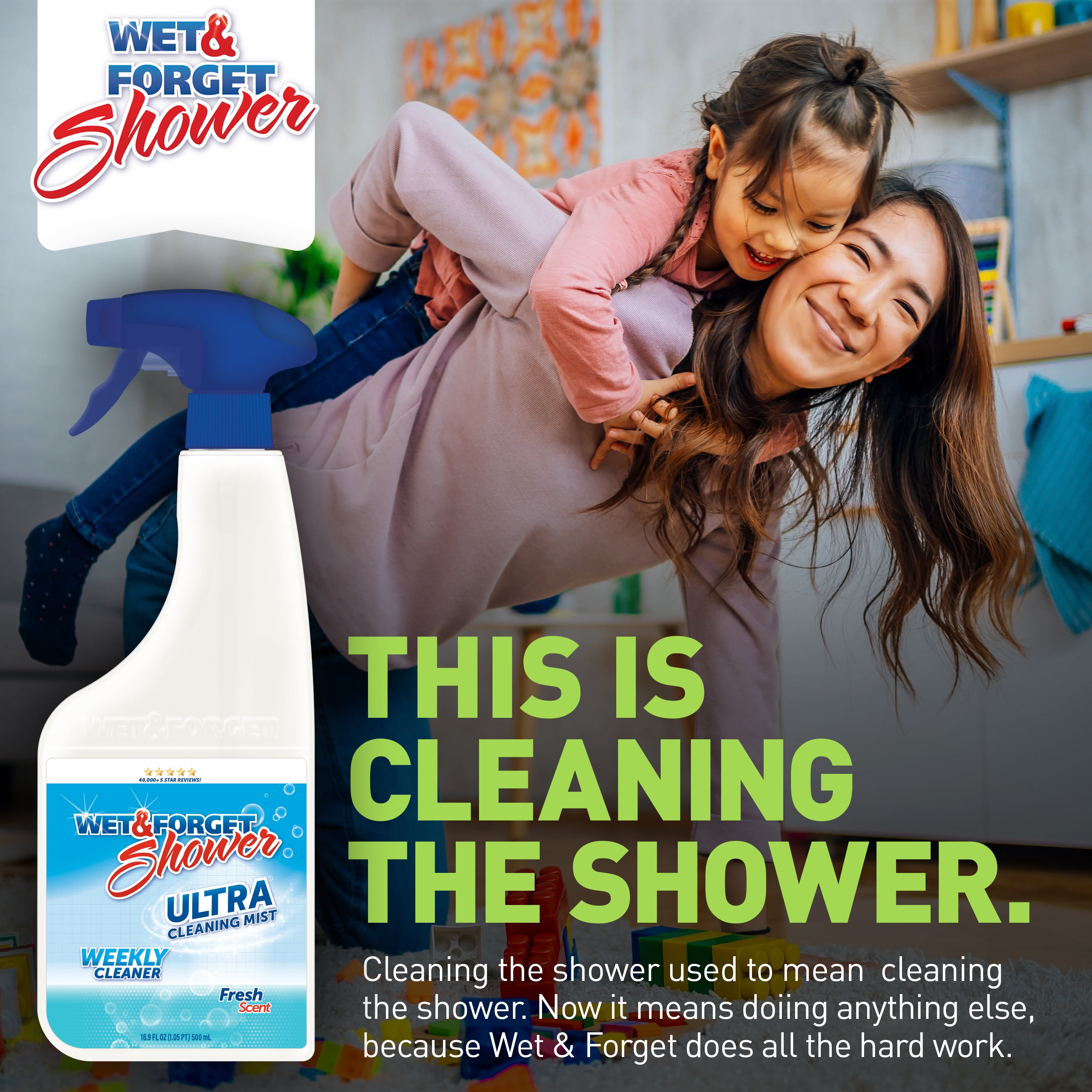 (2 pack) Wet & Forget Shower Cleaner, Fresh Scent, 16.9 fl oz Spray
