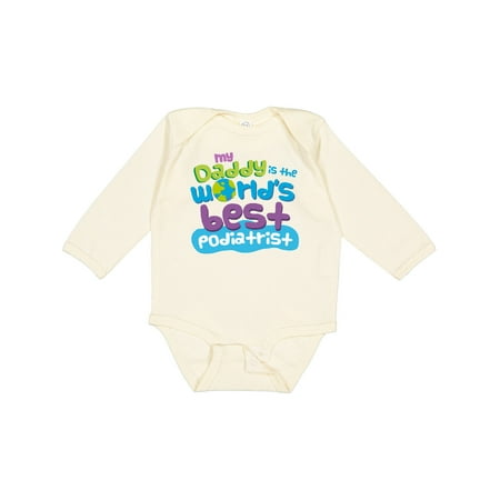 

Inktastic My Daddy is the World’s Best Podiatrist Gift Baby Boy or Baby Girl Long Sleeve Bodysuit