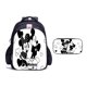 thumbnail image 1 of Mochila de Mickey Mouse de Disney para adolescentes, niños y niñas, mochila escolar con estuche para lápices, mochila de viaje de negocios de Anime de dibujos animados, 2 uds. Gao Jinjia LED, 1 of 2