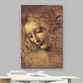 thumbnail image 3 of wall26 Canvas Print Wall Art Head of a Woman by Leonardo da Vinci Historic Cultural Illustrations Realism Traditional Scenic Expressive for Living Room, Bedroom, Office - 12"x18", 3 of 5