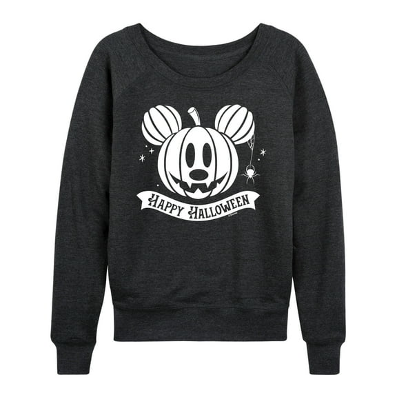 Mickey & Friends - Mickey's Pumpkin - Women's Lightweight French Terry Long Sleeve Shirt