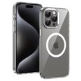 thumbnail image 2 of Magnetic for iPhone 16 Clear Case Compatible with Magsafe Military-Grade Protection Shockproof Phone Bumper,Anti-Scratch Drop Proof Anti-Fingerprint Clear Hard Back Cover Back,Silver, 2 of 9