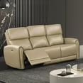 thumbnail image 2 of Furniture of America Alipark Faux Leather Power Sofa with USB Ports in Beige, 2 of 4