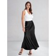 thumbnail image 6 of Womens Skirts Business Casual Clothes High Waisted Cocktail Party Wedding Guest Mermaid Maxi Skirt Black S, 6 of 9