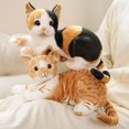 thumbnail image 4 of Juguete de peluche de gato amarillo realista para niñas, muñeco de gato americano, decoración para el hogar, regalo de cumpleaños, 4 of 5