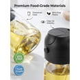 thumbnail image 5 of 16 fl oz Glass Oil Sprayer – 2-in-1 Kitchen Oil Dispenser, Food Grade Oil Mister for Cooking, Salad, BBQ, Air Fryer (Black, Includes Stickers), 5 of 7