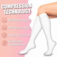 thumbnail image 4 of 6 Pairs Compression Socks for Women and Men, Best Support for Running, Athletic, Travel, S/M, 4 of 6