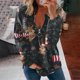 thumbnail image 2 of Gibobby Sudadera con cremallera Mujer Sudaderas con cremallera informales a rayas navideñas largas para mujer, sudaderas con capucha y sudaderas con mangas estampadas para mujer (Negro, S), 2 of 5