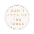 thumbnail image 1 of Ensemble de 4 Blanc avec de l'Or Ne F * Ck les Sous-Verres de Table, 1 of 1
