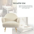 thumbnail image 4 of ALEAVIC White Accent Chair Reading Chair Modern Upholstered Sofa for Living Room Bedroom, 4 of 7