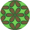 thumbnail image 1 of Ahgly Company Indoor Round Patterned Green Apple Green Area Rugs, 3' Round, 1 of 6