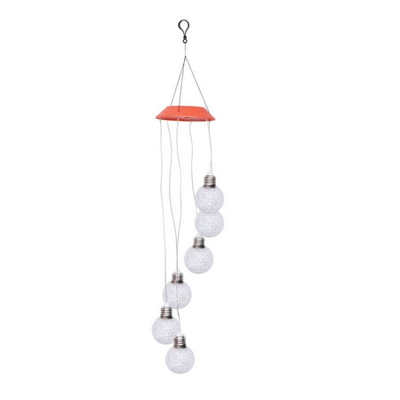 

Etereauty Solar Rotating Wind Chime Light Ball Bulb Color Changing LED Solar Mobile Hanging Lamp Outdoor Decoration for Home Party Garden Villa Courtyard