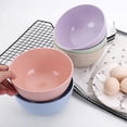 thumbnail image 5 of 3PCS Nordic Colored Wheat Straw Bowls Circular Shatter Resistant Plastic Tableware Bowls for Household Use, 5 of 9