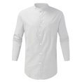 thumbnail image 4 of Bcfgryg Men Top Buttons Sport Casual Shirt Slim Fit Dress Shirts Men White, 4 of 5