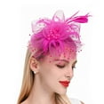 thumbnail image 1 of Sonducket Tocado de boda con flor para el pelo, adorno para el pelo de fiesta Simple europeo, ahorro de espacio, colgante de cabeza con Clip de Ropa, zapatos y accesorios Miscelánea Rosa claro, 1 of 6