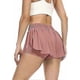 thumbnail image 2 of Running Shorts Womens 2 In 1 Flowy High Waist Shorts Athletic Yoga Gym Shorts Skirt With Pockets Quick Dry Fitness, 2 of 4