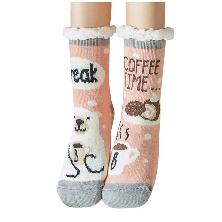 

RPVATI Womens Winter Warm Fluffy Slipper Socks Soft Christmas Fuzzy Socks for Women