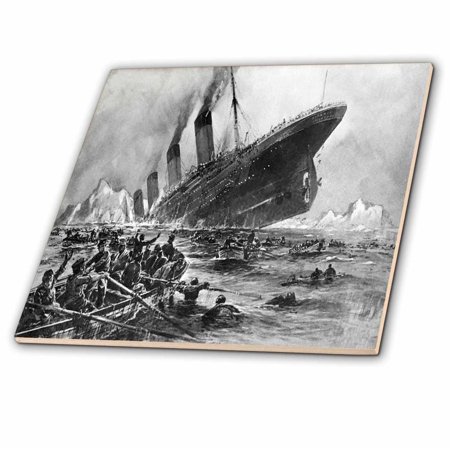 3dRose, 1912 Artists Rendering Of Sinking Of The Titanic, 6 Inch Ceramic Tile