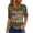 14#(Army Green), variant on 250 Anniversary Shirt for Women 4th of July Short Sleeve Henley Shirts Patriotic Button Down Casual American Flag 1776-2026 Tshirt (White,S)