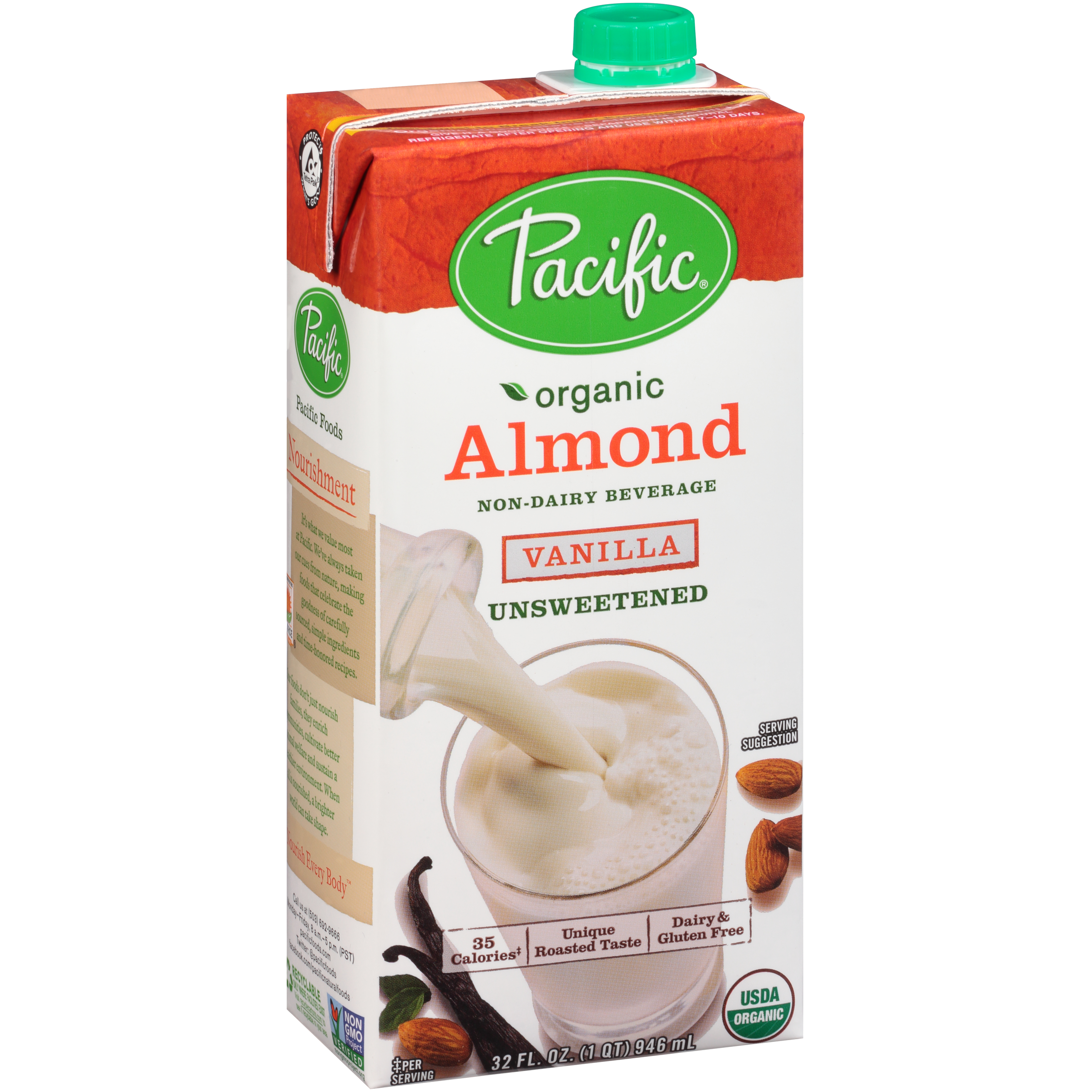 Pacific Unsweetened Vanilla Almond Milk Nutrition Blog Dandk