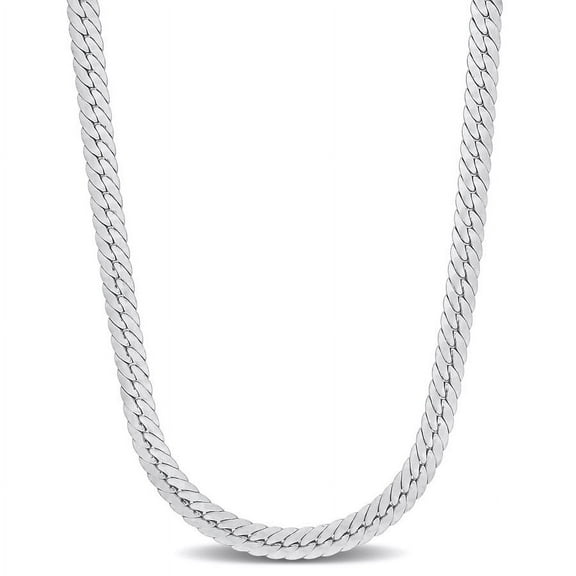 AMOUR Herringbone Chain Necklace In Sterling Silver, 16 In