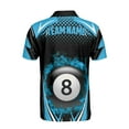 thumbnail image 3 of Personalized Blue Billiard Team 8 Balls On Fire Men's Polo Shirt S-5XL, 3 of 5