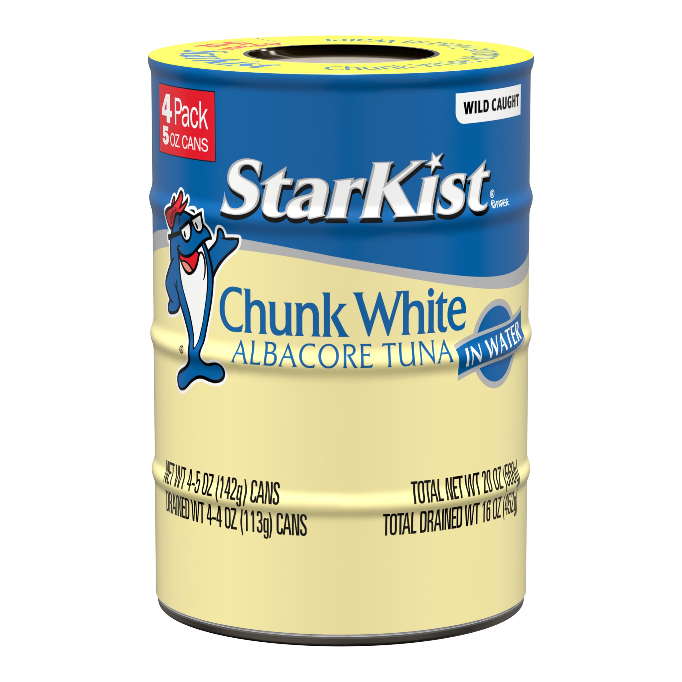 (12 pack) StarKist Chunk White Albacore Tuna in Water - 5 oz Can (4-Pack)