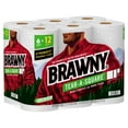 thumbnail image 3 of Brawny Tear-a-Square Paper Towels, White, 3 Sheet Sizes, 6 Double Rolls, 3 of 6