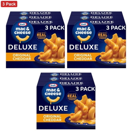 Kraft Deluxe Original Cheddar Mac and Cheese Dinner - 42oz/3ct