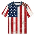 thumbnail image 4 of Wang6 Womens 250th Anniversary USA Shirts Color Blocking America Flag T-Shirts Plus Size Loose 4th of July Tops Independence Day Patriotic Graphic Tees ZZ_0528liWhite XL, 4 of 4