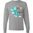 thumbnail image 3 of Inktastic Be a Mermaid Make a Splash Blue Mermaid Tail Long Sleeve T-Shirt, 3 of 5