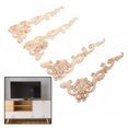 thumbnail image 4 of 4 Pcs Autocollants d'Angle en Bois Sculpté onlay Non Peints pour Meubles, 4 of 10