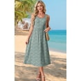 thumbnail image 4 of Wiholl Summer Dresses for Women Flowy Casual Midi Dress Beach Vacation Sundresses with Pockets, 4 of 9